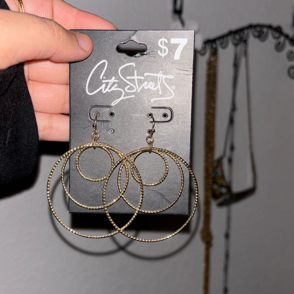 Gold hoop earrings